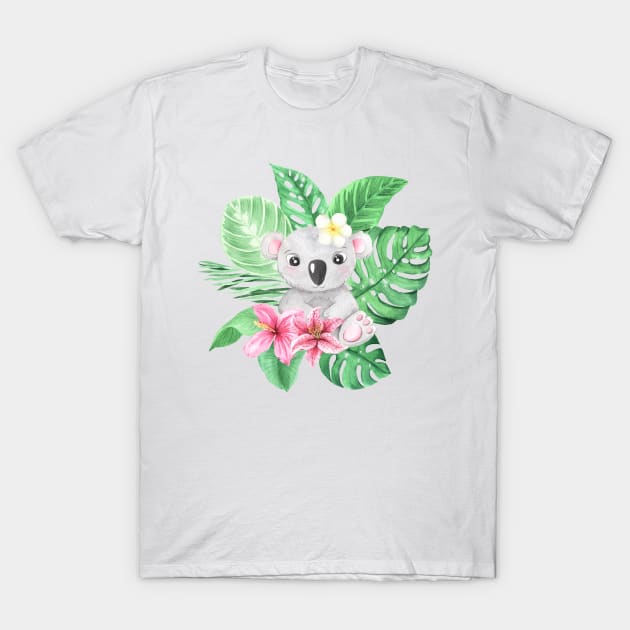 Kawaï Tropical Koala T-Shirt by FunnyMoonCosmic